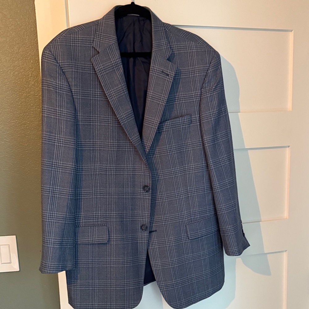 Perry Ellis Charcoal Checkered Blazer